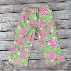 VTG Lilly Pulitzer Toast Of The Town Capri Pants Size 6X